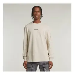 G-Star für Herren. D26033-D965-1603 Sweatshirt Checquard Tweeter beige (L), Lässig, Bio-Baumwolle, Nachhaltig