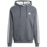 Adidas Herren Essentials 3-Stripes Hoodie, Dark Grey Heather, S