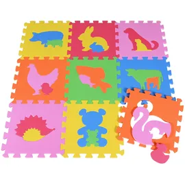 Knorrtoys Puzzlematte - „Tiere“/9-tlg./30 cm