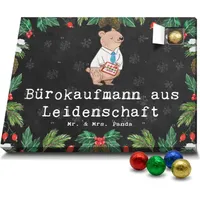 Mr. & Mrs. Panda Schoko Adventskalender Bürokaufmann Leidenschaft - Schwarz - Geschenk, Kaufmann für Büromanagement, Schenken, Bürojob, Kollege... - Schwarz