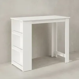 KADIMA DESIGN Bartisch WL5.732 120 x 107,5 x 60 cm Stehtisch Holz in Weiß | Gr.: onesize