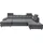 ed exciting design Wohnlandschaft ALBA U-Form, mit Bettfunktion, Bettkasten, Armteilverstellung - grau