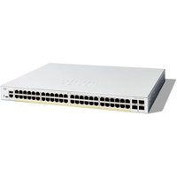 Cisco Catalyst 1200-48P-4X-Smart-Switch, 48-Port-GE, PoE, 4 x 10-GE-SFP+, eingeschränkter