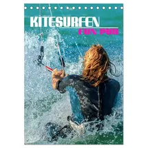 Calvendo Kitesurfen - Fun pur (Tischkalender 2026 DIN A5 hoch), CALVENDO Monatskalender:
