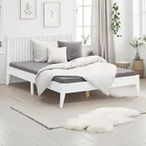 Homestyle4u Doppelbett 140 x 200 cm Weiß