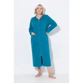 Ulla Popken Damen große Größen Übergrößen Plus Size Bademantel, 2-Wege-Zipper, Frottee, kuschelweich - 74-76