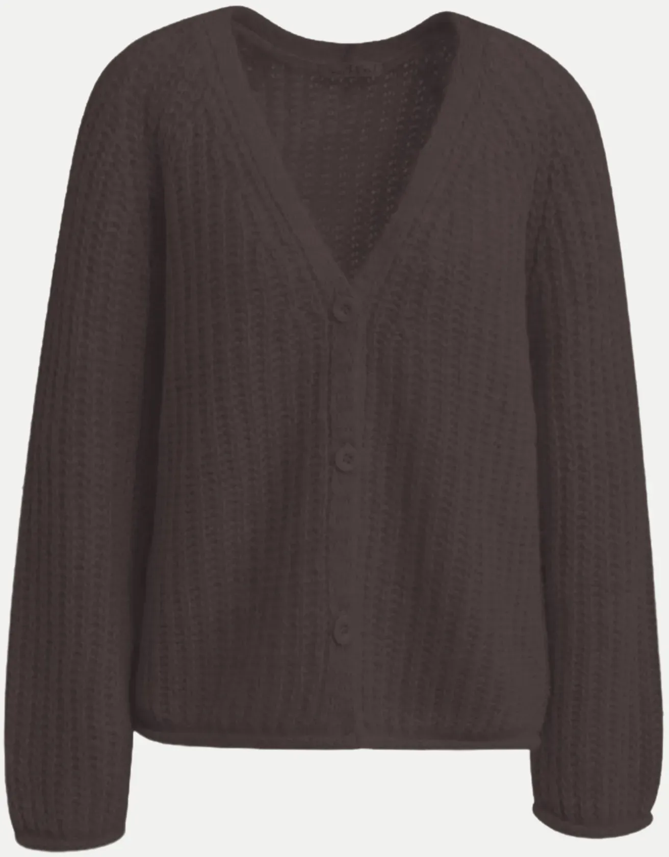 Cardigan Hairy Vneck Braun M