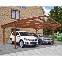 Doppelcarport SKANHOLZ "Westerwald", braun, H: 220cm, Carports