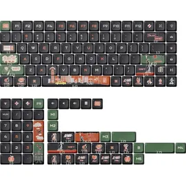 Keychron Keycaps Low Profile LSA Dye-Sub PBT Full Set, Tastenkappensatz, Tastenkappen für mechanische Tastaturen Low-Profile ANSI Layout - (133-Tasten) / New York