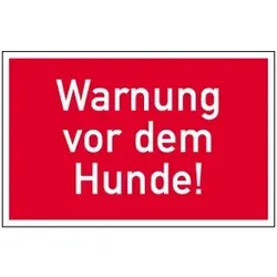 Schild Warnung vor dem Hunde Kunststoff 15x25cm Achtung Wachhund wetterfest