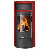 Oranier Kaminofen Polar Neo 6 Keramik Paprikarot, Korpus Stahl Schwarz 556686