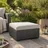 ALLIBERT Salta Hocker mit Sand Kissen | Stilvoller Gartenhocker in Rattanoptik