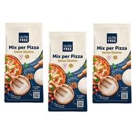 3x Nutri Free Mix per Pizza Mehl Glutenfrei 1Kg Ideal für alle Arten von Pizza