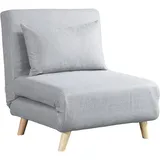 Schlafsessel ausklappbar mit Schlaffunktion snooze Farbe: Grau Sofa Mit Schlaffunktion Gästebett - Home Deluxe