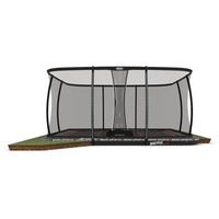 Berg Toys BERG Trampolin Ultim Pro Bouncer rechteckig grau + Sicherheitsnetz XL