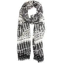 COLLEZIONE ALESSANDRO Modeschal "Okinawa", Damen, schwarz, Viskose, COLLEZIONE ALESSANDRO, bedruckt, Basic, Modetücher, in schwarz-weiß