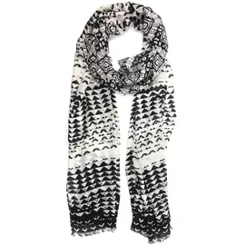 COLLEZIONE ALESSANDRO Modeschal "Okinawa", Damen, schwarz, Viskose, COLLEZIONE ALESSANDRO, bedruckt, Basic, Modetücher, in schwarz-weiß
