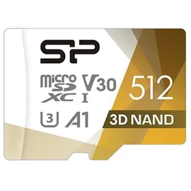 Silicon Power Superior Pro microSDXC 512 GB, U3, UHS-I Speicherkarte, Mehrfarbig