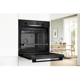 Bosch Induktion Herd Set Autark mit Backofen und Kochfeld Schwarz