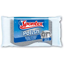 Spontex Polish Edelstahl-Putz Scheuerschwamm ideal für Edelstahltöpfe