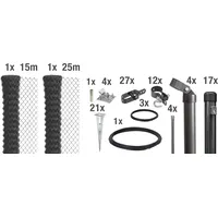 GAH Alberts Maschendrahtzaun 40 m x 80 cm Anthrazit