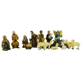 krippenursel Wunderschöner handbemalter Krippenfigurensatz - 17-teilig - ca 10 cm hoch K604/S