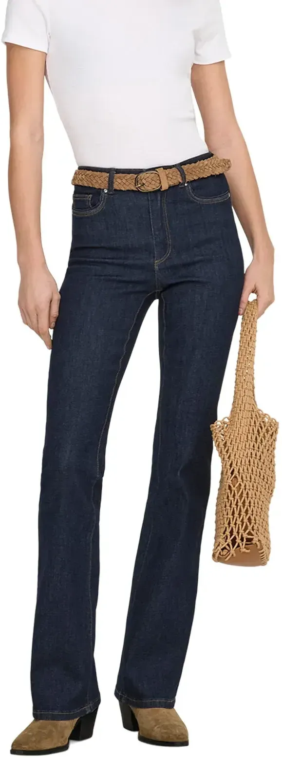ONLY Wauw Jeans mit Schlag in Rinse-Waschung-XS-L34