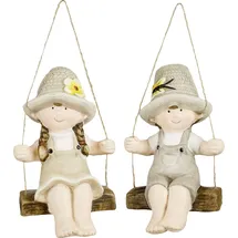 Mica decorations Kind Keramik 18 x 13 x 16 cm beige-grau