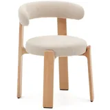 Kave Home 2er Set Kave Home Stuhl Granite Stoff Beige