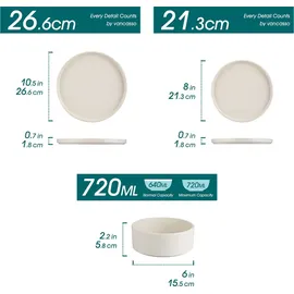 VANCASSO Tafelservice 12-tlg. Blau/Creme
