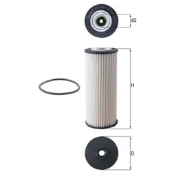 Ölfilter MAHLE OX 1236D für Mercedes-Benz Aston Martin CLA A