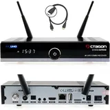 Octagon SF8008 V3 (Version 3) UHD 4K Supreme Combo + 250GB Festplatte INTERN, Sat- Kabel- & DVB-T2 Receiver, E2 Linux & Define OS, mit Aufnahmefunktion, M.2 M Key, Gigabit LAN, Kartenleser, WiFi