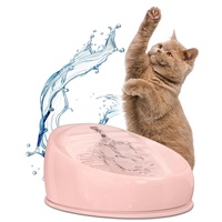 Lucky Kitty Trinkbrunnen für Katze rosa I Katzenbrunnen Keramik Handarbeit, hygienisch I Kein Aufladen, kein Filter-Tausch I Trinkbrunnen leise & energiesparend I Wasserspender Katzen plastikfrei