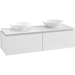 Villeroy & Boch Legato Waschtischunterschrank B66800DH 140x38x50cm, Glossy White