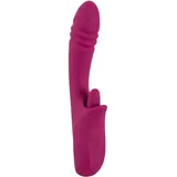 Javida Licking & Thrusting - erotisches Sextoy mit Stoßfunktion und Vibrozunge, 10 unterschiedlichen Vibrationsmodi, in Lila