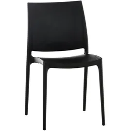 CLP Maya Stapelstuhl 44 x 50 x 81 cm schwarz