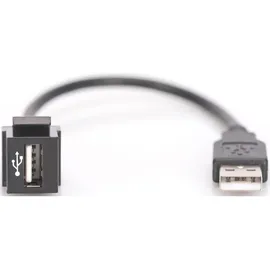 Digitus DN-93832 USB 2.0 Keystone-Modul mit 16 cm Kabel schwarz