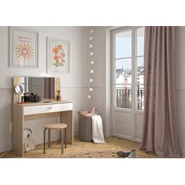 Gami Schminktisch "MAKE UP", braun (kastanie natur nachbildung, kastanie natur nachbildung, kastanie natur nachbildung), B:94cm H:121cm T:44cm, Tische, Schminktisch, Eleganter und praktischer Schminktisch mit einem Schubfach