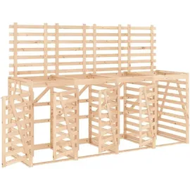 deluke Mülltonnenbox BOUMI 318 x 91,5 x 128,5 cm natur