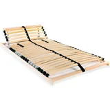The Living Store Lattenrost mit 28 Latten 7 Zonen 90 x 200 cm - Braun