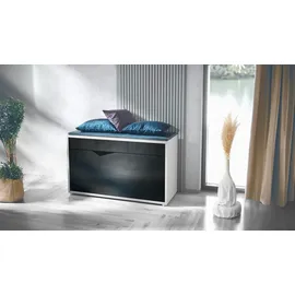 Vladon Kolmio 85 x 50 x 33 cm Sitzbank / schwarz matt