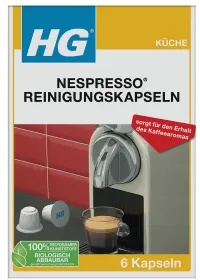 HG Nespresso® Reinigungskapseln, Kapseln zur Reinigung der Kaffeemaschine, 1 Packung = 6 Kapseln
