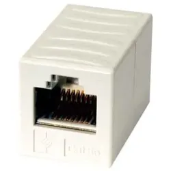 Doppelkupplung RJ45 Cat. 6 STP, alpinweiß