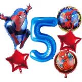 Spiderman Geburtstagsdeko 5 Jahre Spiderman Luftballon Spiderman Geburtstag Deko 5 Jahre Spiderman Folienballons Spiderman Kindergeburtstag Deko