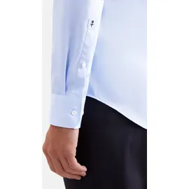 Seidensticker Businesshemd "Schwarze Rose", Herren, Gr. L (42), normale Ärmellängen, blau, 100% Baumwolle, unifarben, slim fit, 2-Knopf-Manschette, Hemden, Slim 1/1 Kentkragen Uni