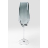 Kare DESIGN Sektglas Diamond 365 ml Glas Grau