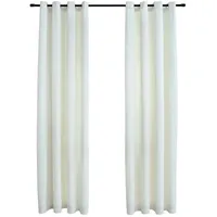 VidaXL Verdunkelungsvorhang Ösen 140 x 175 cm samt creme