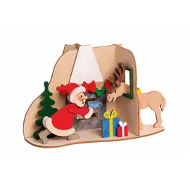 Drechslerei Kuhnert Bastelset Räucherhaus 18 cm mehrfarbig
