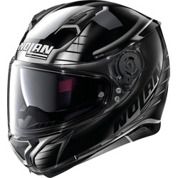 Nolan N87 Aulicus N-Com Helm, zwart-zilver, XS Voorman