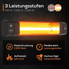 Tronitechnik TT-TH-2010 Infrarot Heizstrahler 3 kW schwarz